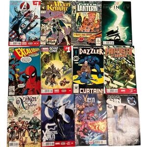 Lot of 12 Marvel & DC Comics – Moon Knight, X-Men, Green Lantern, FF, More